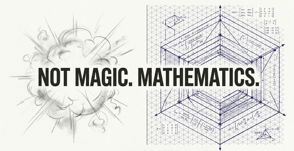 AI breakthroughs come from mathematical insights. Models do not think intuitively; they optimize using pure mathematics.