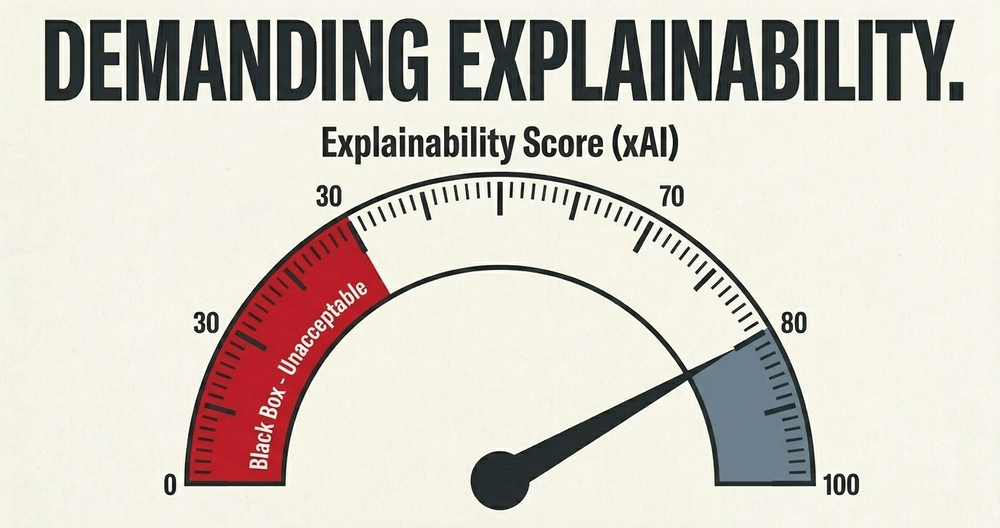 An Explainability Score (xAl) of 80+ should be mandated for criminal justice Al.
