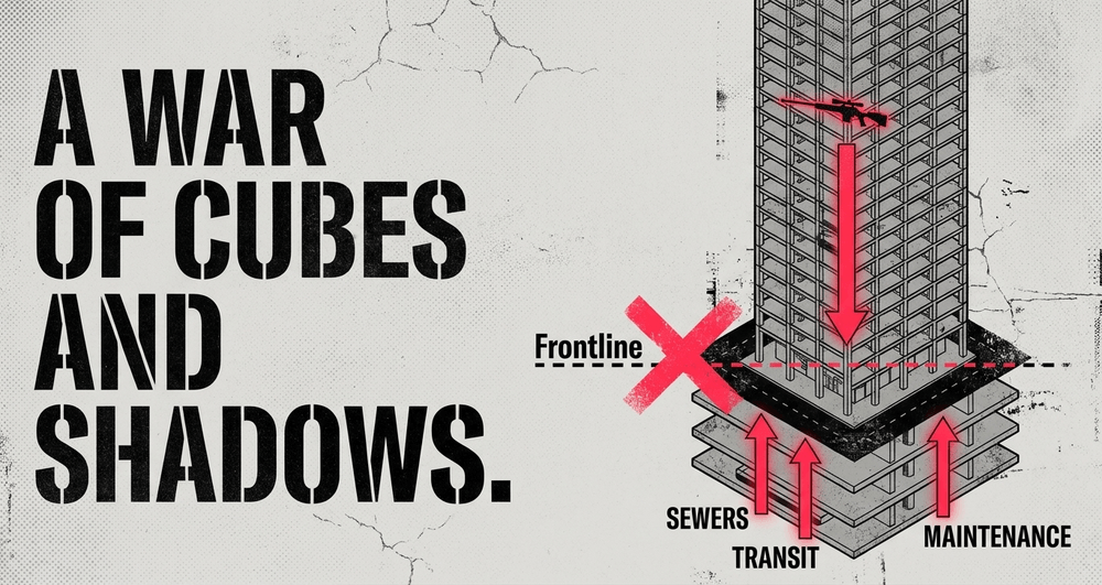 Urban high-rises and subterranean infrastructure transform cities into complex three-dimensional battlefields that defy conventional military strategies.