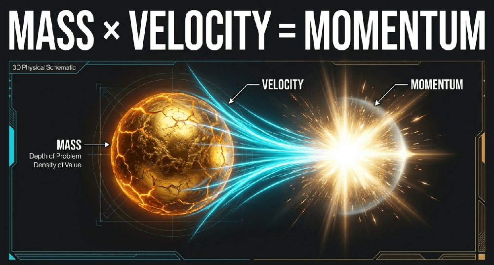 Artificial speed is easily deflected. Momentum requires the structural weight of deep value and problem density.