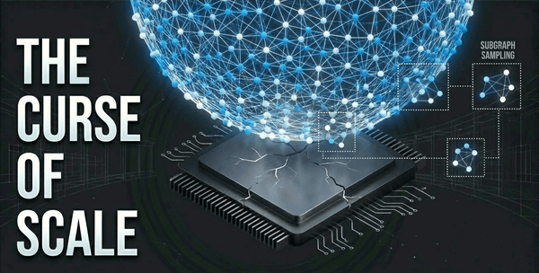 Billion-node graphs crush GPU memory, forcing subgraph sampling that introduces training variance.