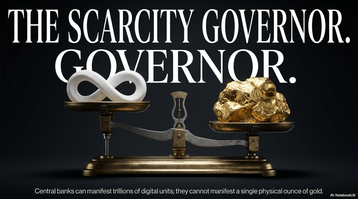Central banks can manifest trillions of digital units; they cannot manifest a single physical ounce of gold
