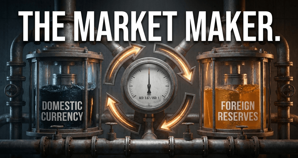 Central banks must buy or sell foreign reserves daily to artificially counteract natural market supply and demand.
