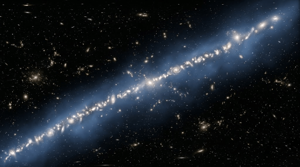 Cosmic web filaments voids and dark matter