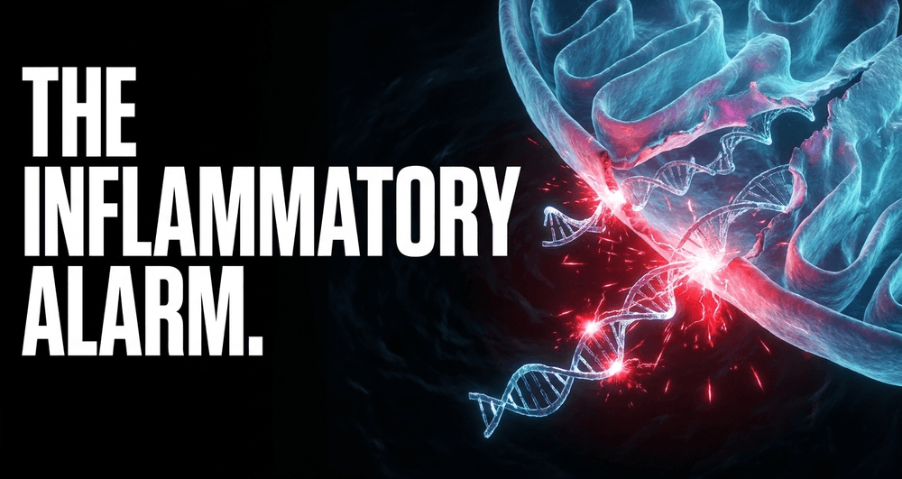 Damaged mitochondria can leak mtDNA into the cytosol, triggering innate immune receptors and contributing to chronic inflammation