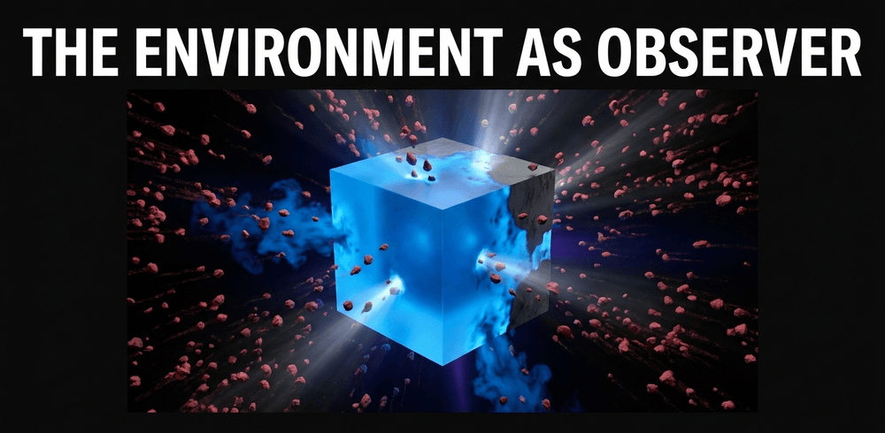 Decoherence: environmental interactions leak quantum coherence away, mimicking classical physics
