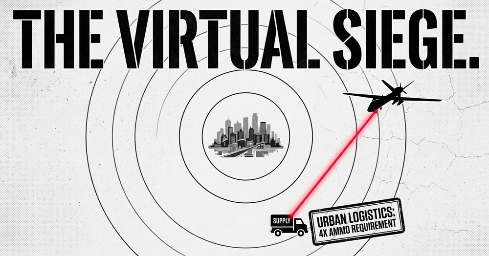 Drone technology enables forces to interdict supply lines from afar, replicating siege effects without physical encirclement of the city.