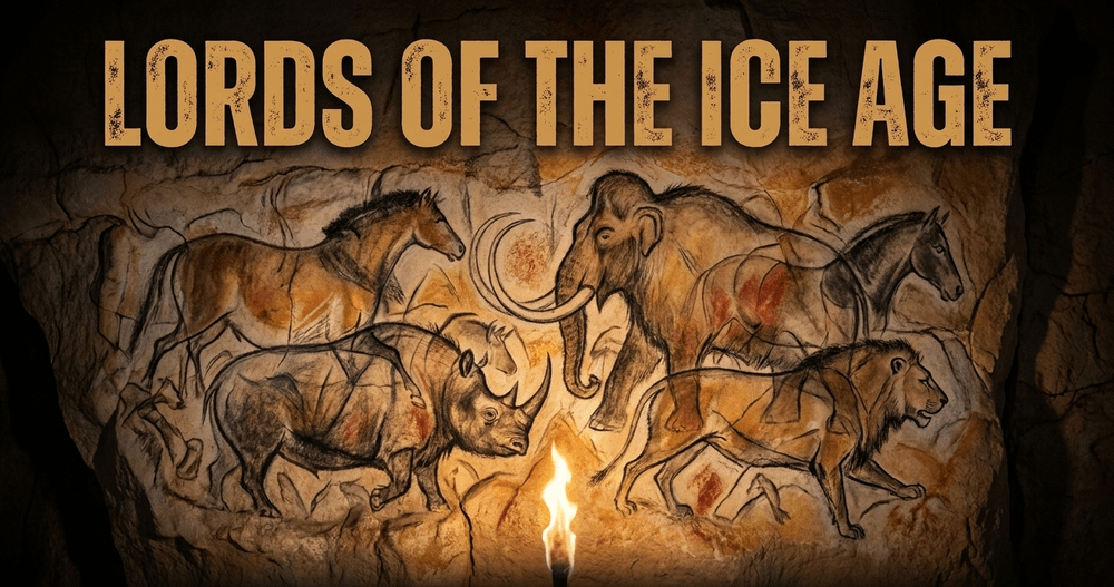 Dynamic depictions of large wild animals like horses, bison and lions dominate the narratives of Paleolithic art.