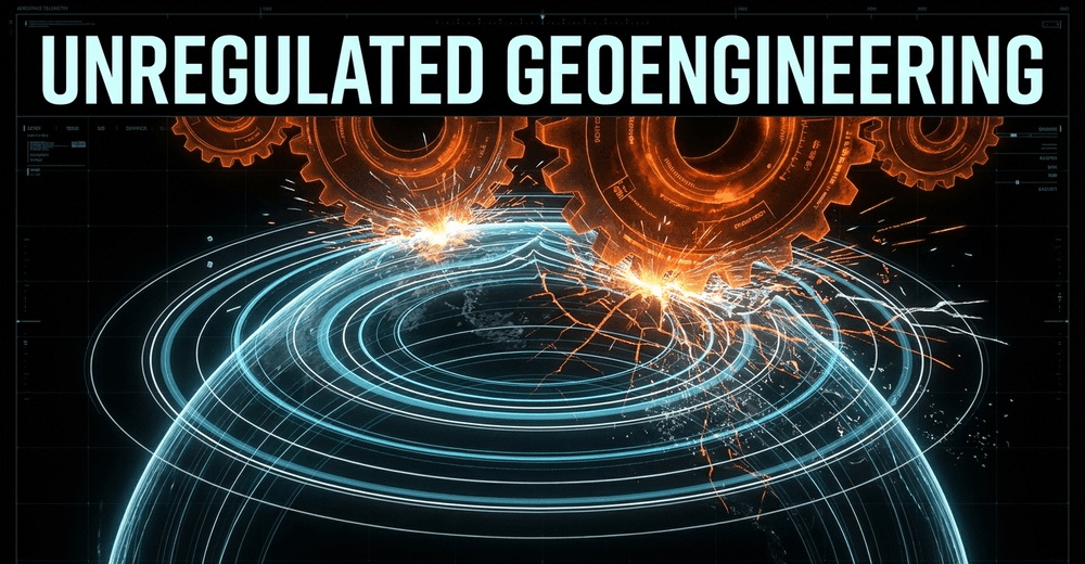 Earth's finely balanced atmospheric layers being disrupted by an unregulated influx of anthropogenic particulate matter.