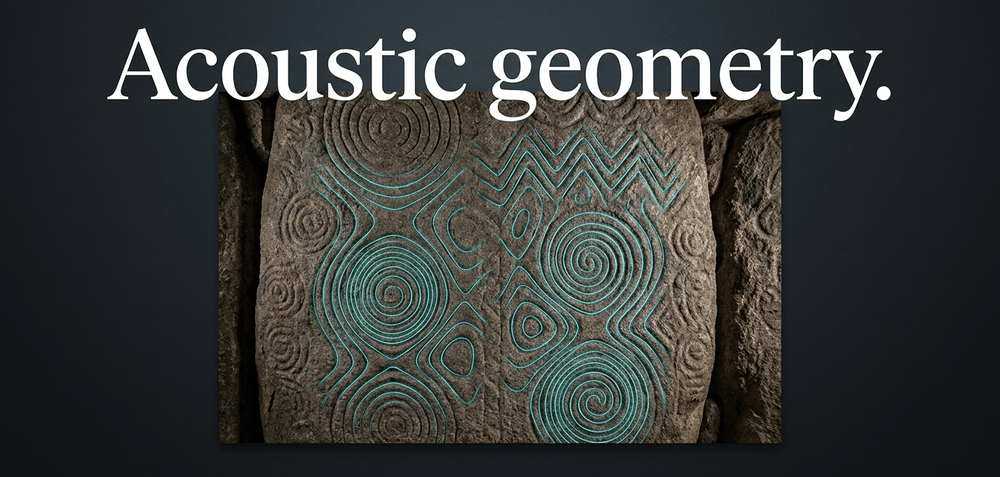 Engravings at Gavrinis directly mirror the nonlinear standing wave patterns created by sound in confined spaces.