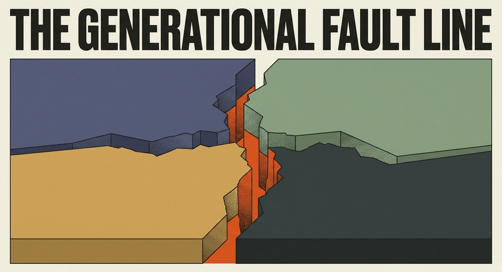 Four generations sharing one world, creating persistent psychological tension and clashing expectations.