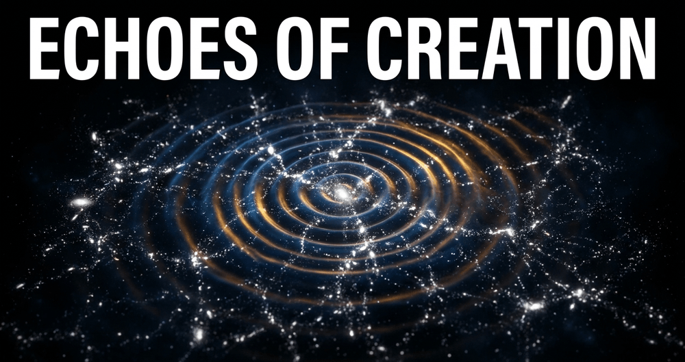 Frozen sound waves from the early universe dictate the precise spacing of today's cosmic web.