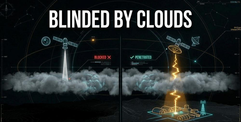 During the Gulf War, heavy cloud cover at times forced reliance on radar imaging to see through to the battlefield.