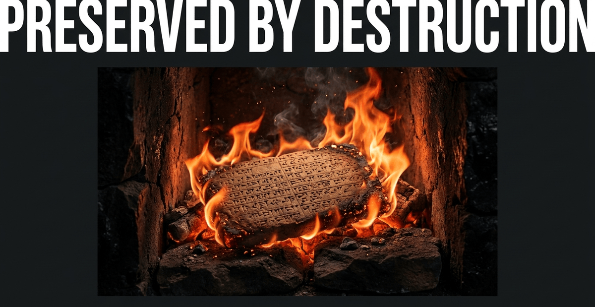 Hauntingly, the very fires that burned these cities to ashes baked their temporary clay ledgers into permanent records.