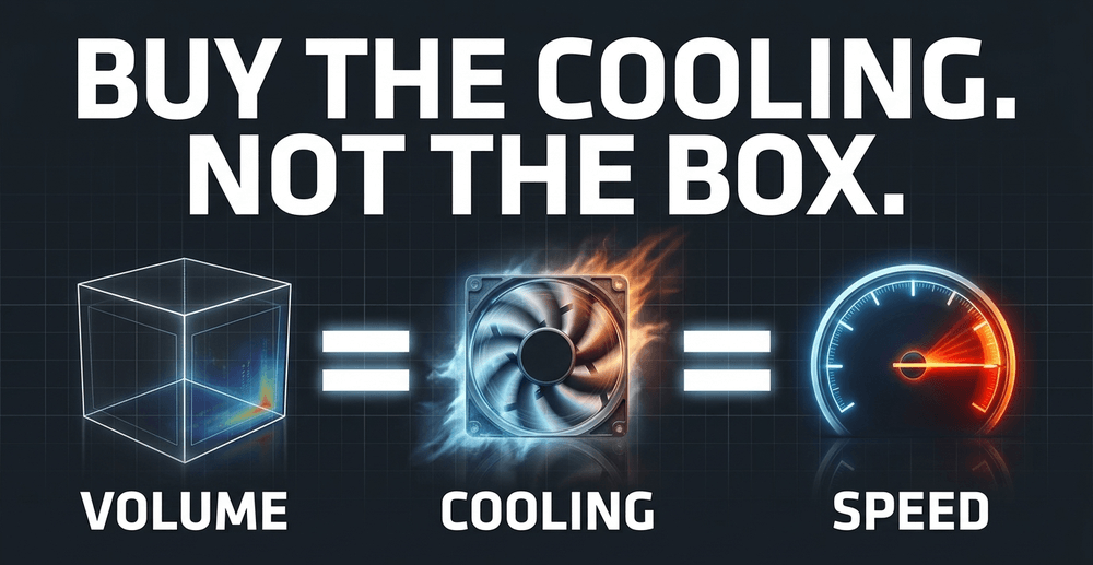 Ignore processor model numbers alone. Demand sustained load benchmarks and prioritize chassis cooling capacity.