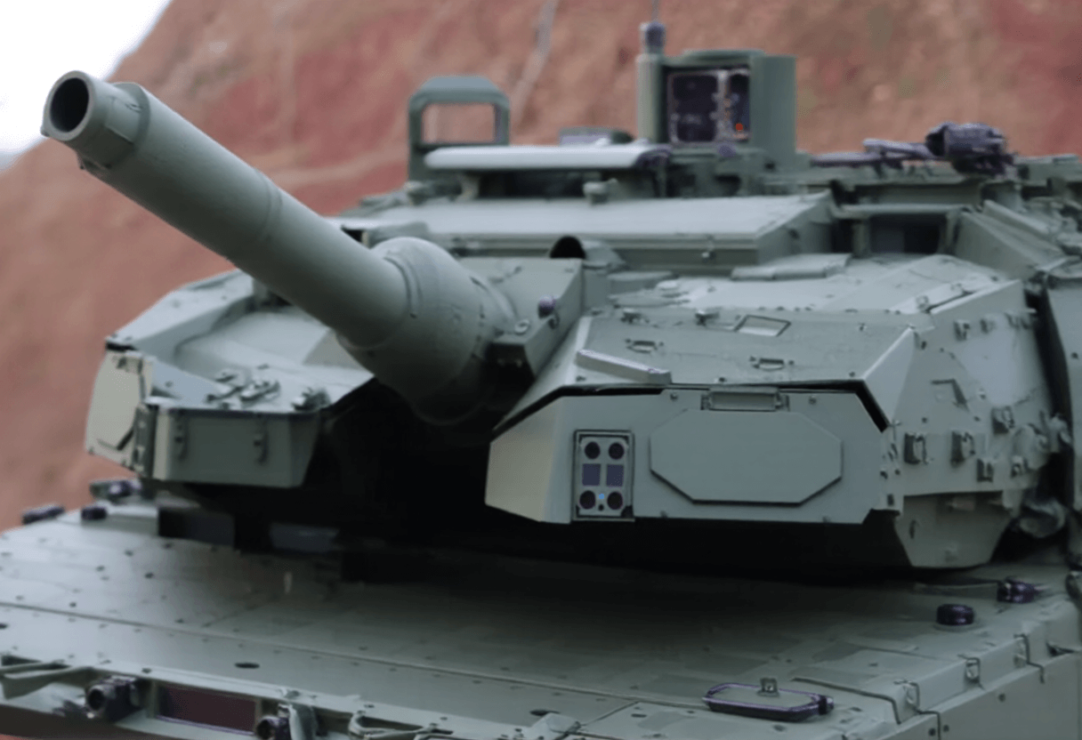 Leopard 2A8 tank turret with Trophy system