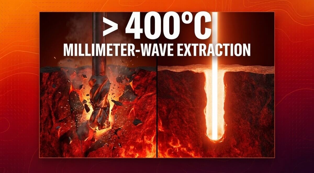Mechanical bits fail in deep heat. Quaise's millimeter-wave tech vaporizes rock, targeting 400°C superhot zones with ease.