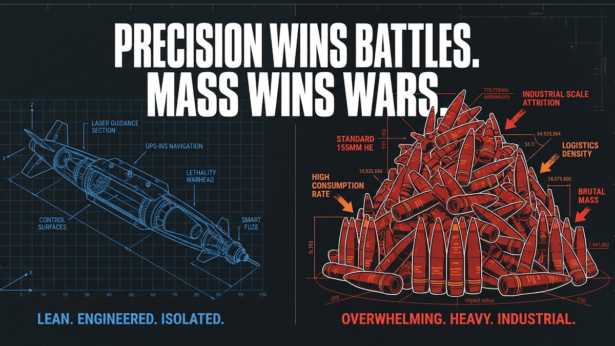 Modern doctrine prioritized lean precision; severely underestimating the brutal reality of industrial-scale attrition.