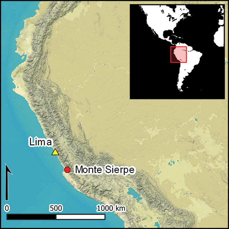 Monte sierpe on map