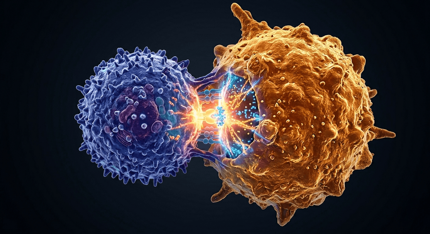New 3D view reveals how T cells target cancer