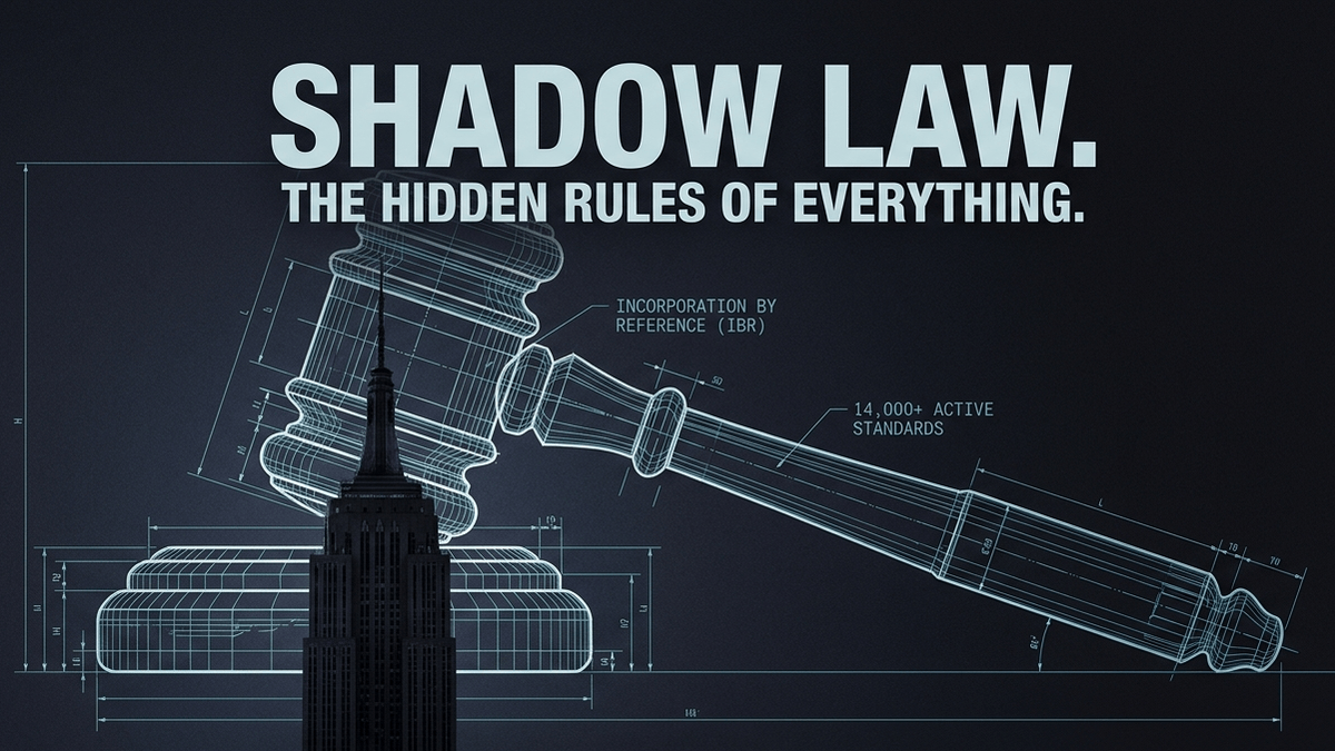 Over 14,000 private standards quietly dictate the safety of our world, enforceable with the full weight of the law.