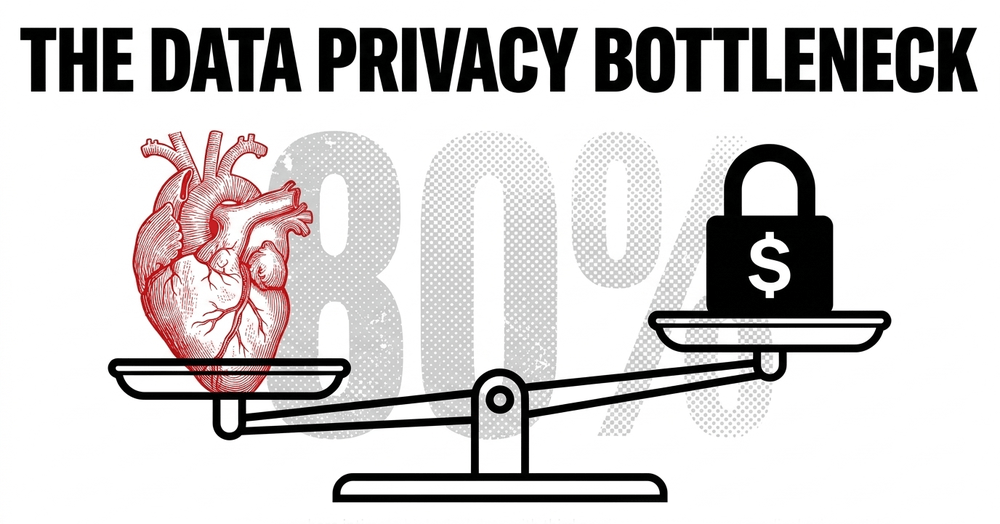 Over 80% of wearable apps share intimate biological data with third parties, raising serious medical privacy risks for users.