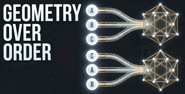 Permutation equivariance: reorder the input nodes, and the output reorders to match.