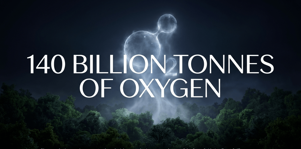 Photosynthetic organisms constantly replenish atmospheric oxygen through the splitting of water molecules in the light-dependent reactions.