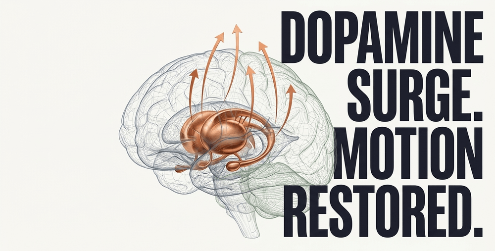 Placebos increase dopamine activity, mimicking real drugs to improve motor skills.
