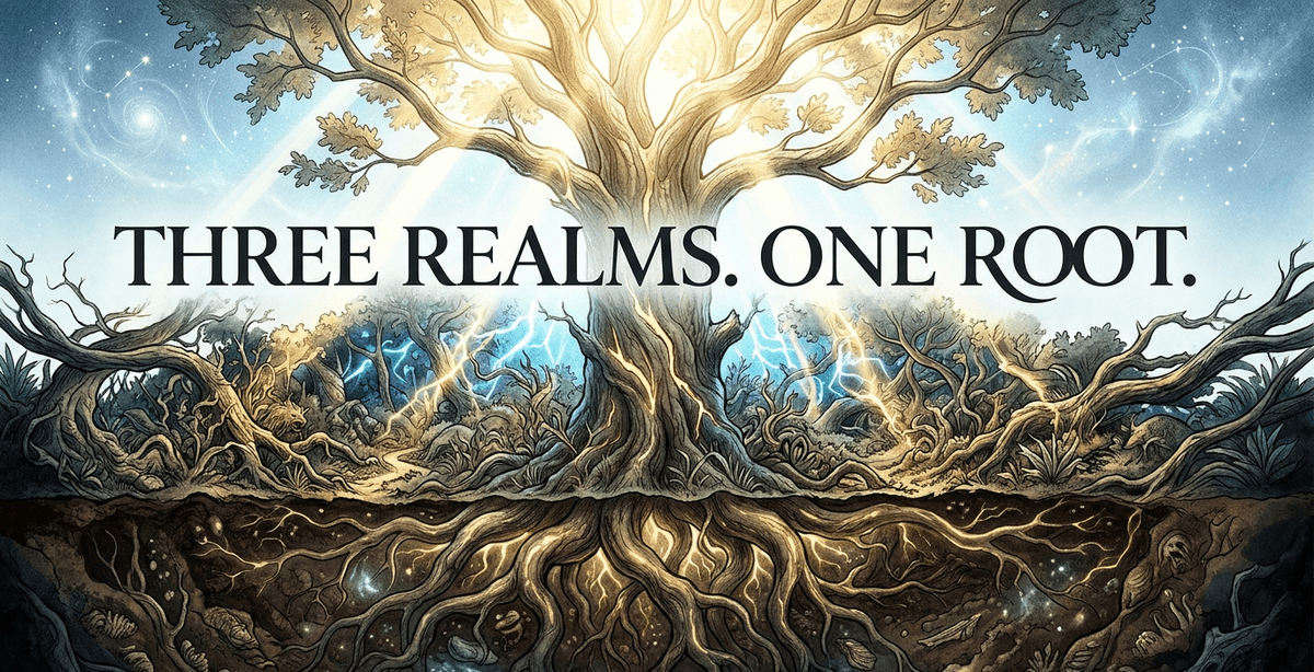 Prawia's law, Jawia's struggle, and Nawia's memory form a cosmic map where gods, mortals, and spirits converse.