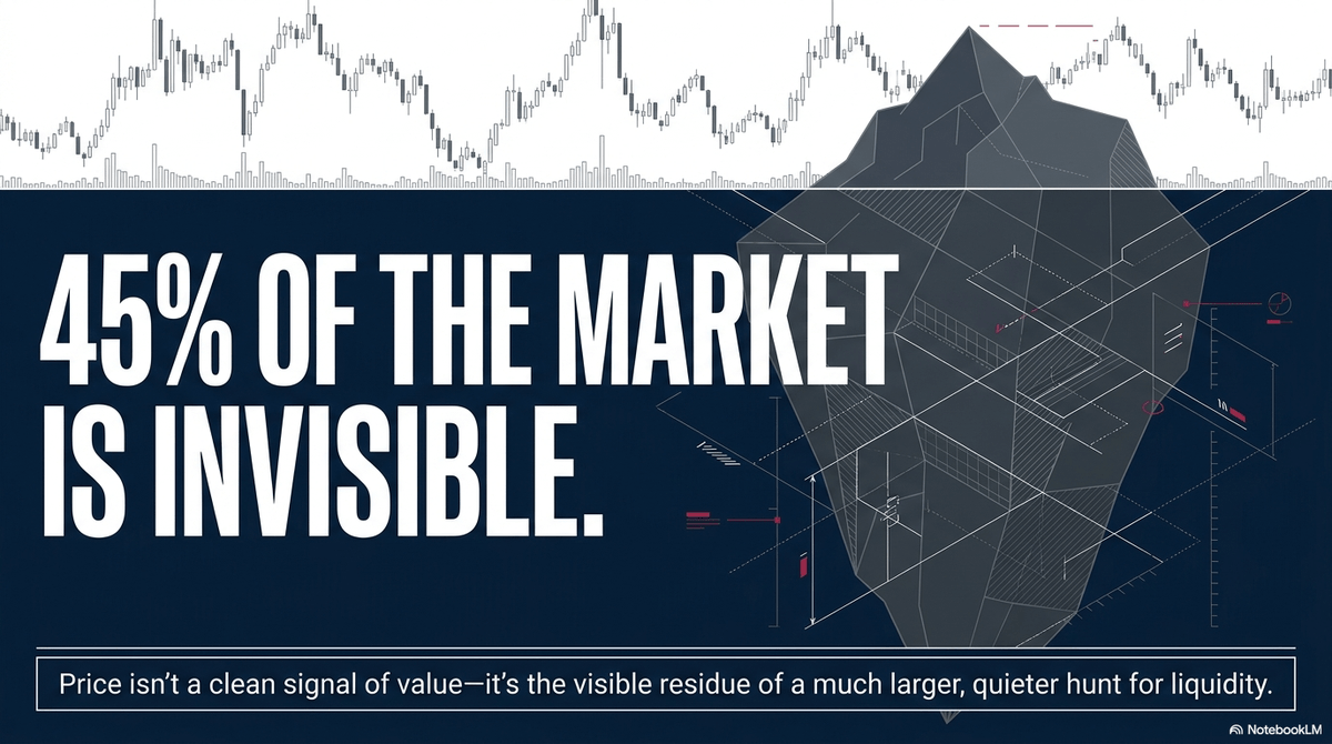 Price isn't a clean signal of value - it's the visible residue of a much larger, quieter hunt for liquidity.