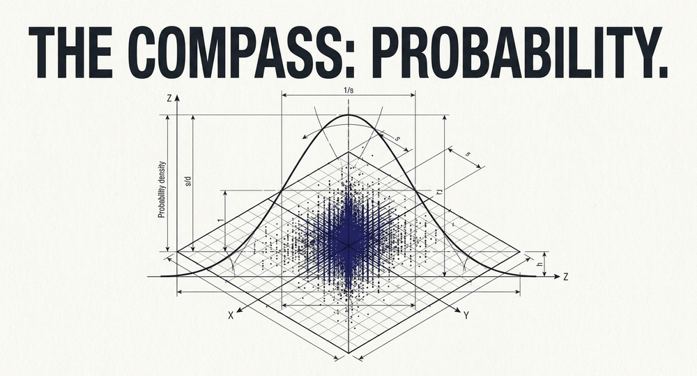 Probability models uncertainty via Bayes' Theorem, balancing the bias-variance tradeoff to generalize from observed data.