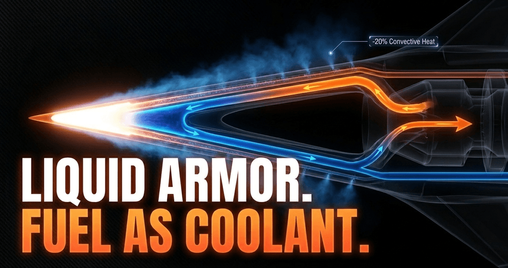 Regenerative systems circulate liquid fuel through structural micro-channels, cooling the craft while pre-heating fuel.