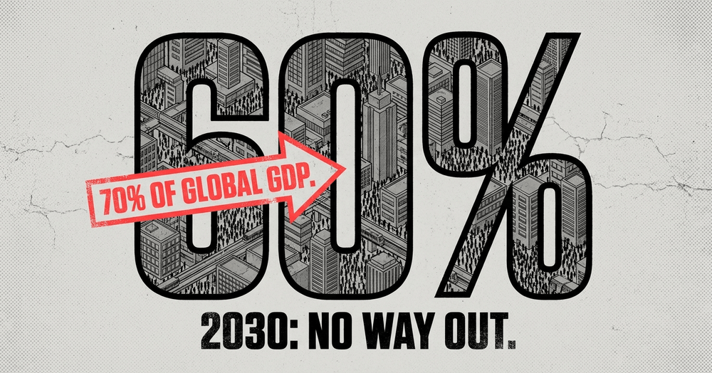 By 2030, approximately 60% of the global population is projected to reside in urban areas, which already account for 70% of world GDP.