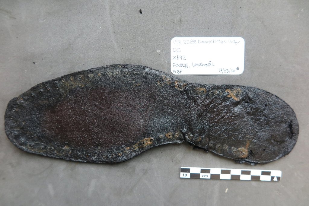 Shoe sole from the wreck of the Danish Flagship Dannebroge