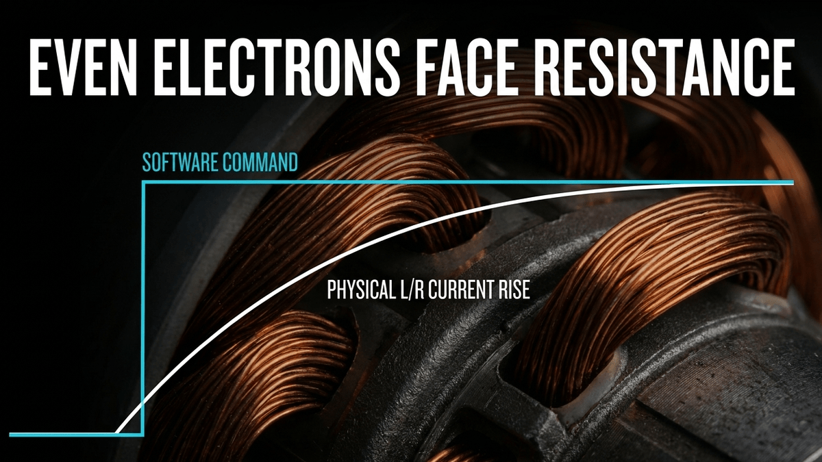 Silicon carbide switches instantly, but magnetic fields take time to build. The electrical time constant is a hard boundary on agility.