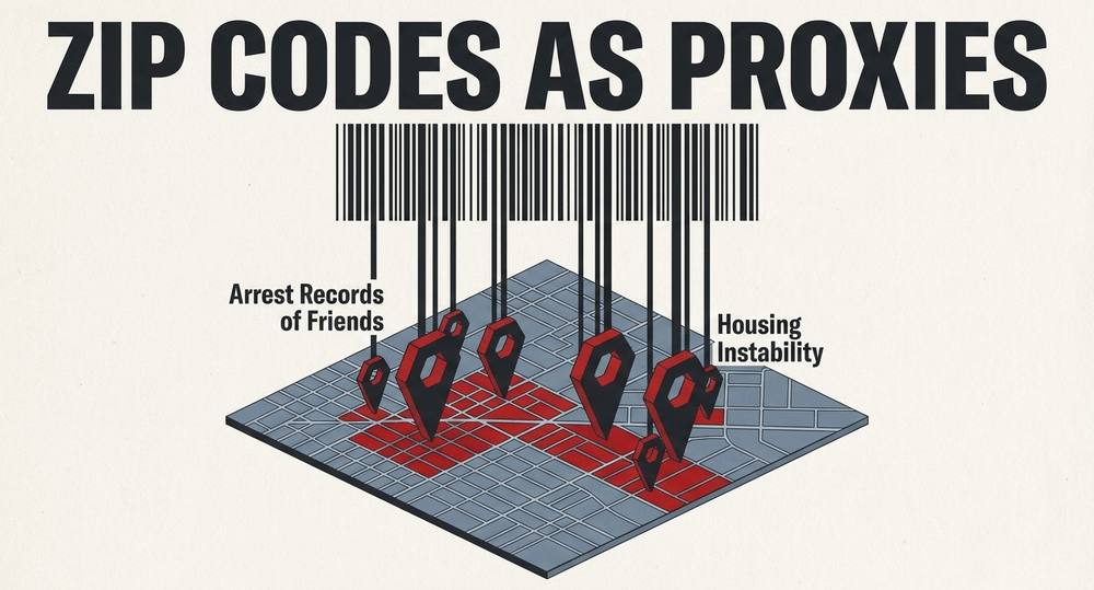 Socioeconomic proxies punish a defendant's environment rather than their actions.