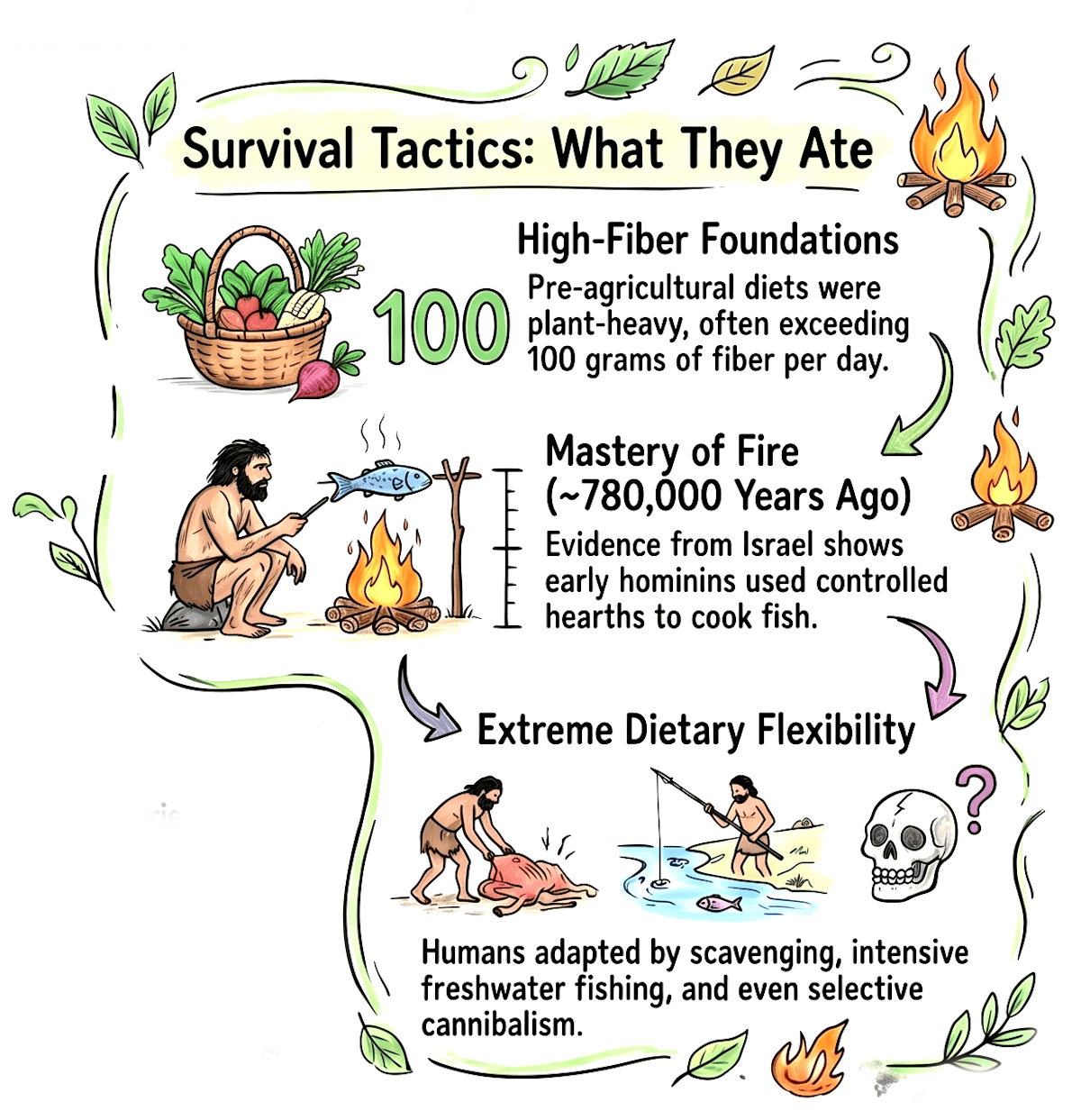 Survival tactics: What they ate