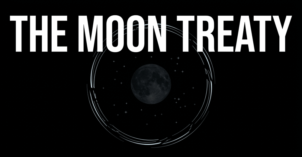 The 1979 Moon Treaty aimed to share resources equitably but lacks ratification from major space powers.