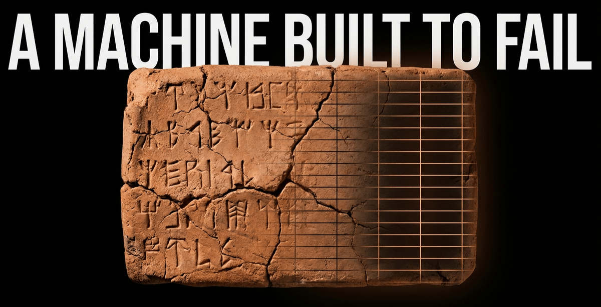 The Bronze Age wasn't primarily destroyed by swords, but by the collapse of an over-extended administrative engine.
