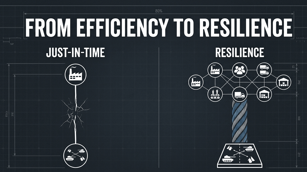 The defense industrial complex must shift from profit-driven efficiency to capacity-driven readiness. Mass still matters.