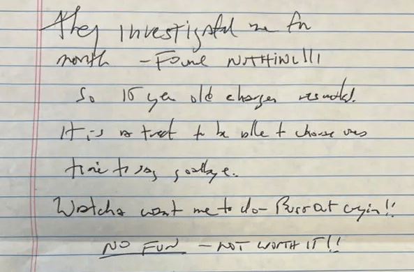 The Epstein suicide note