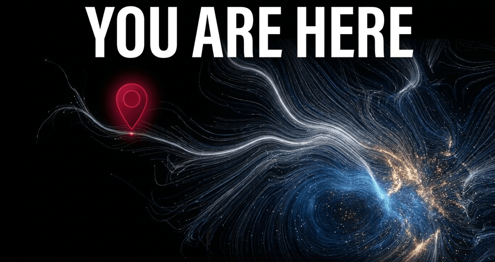 The Milky Way flows through the Laniakea Supercluster, a 520-million-light-year cosmic branch.