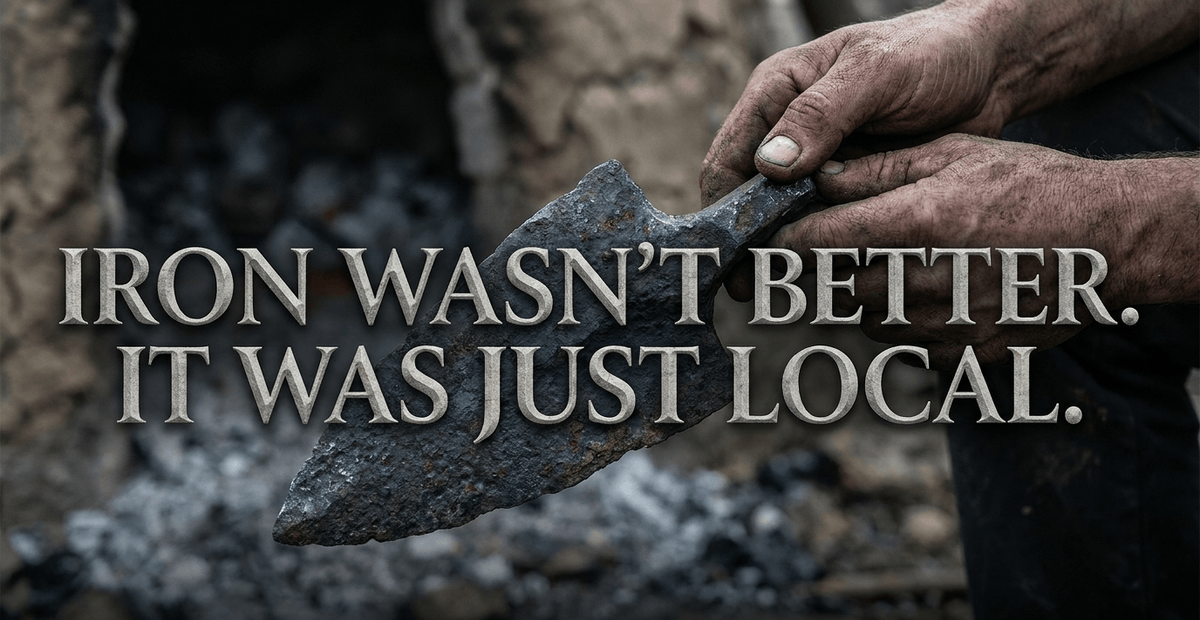 The shift to iron was a forced adaptation to failed global trade, a stark warning for our own rare-earth dependencies.