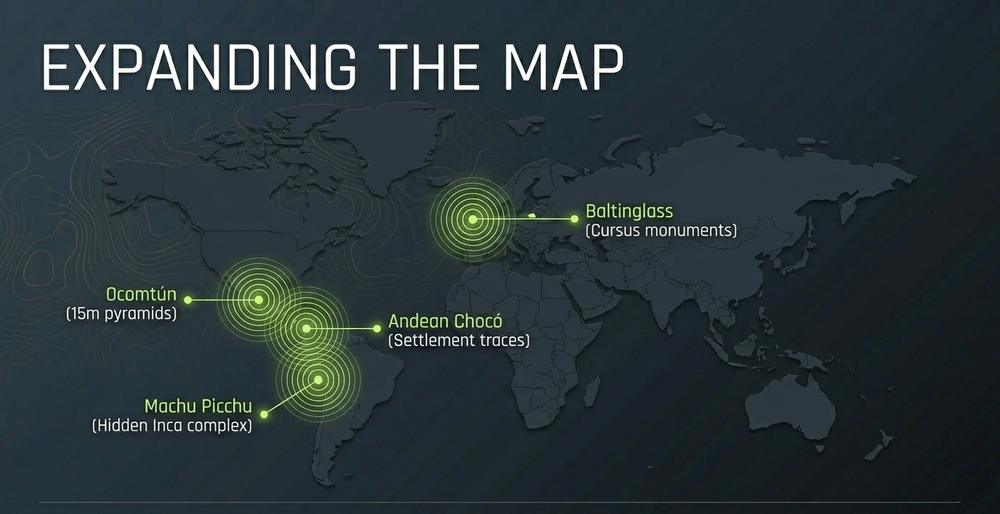 The technology has extended far beyond tropical zones, reshaping the archaeological understanding of multiple continents.