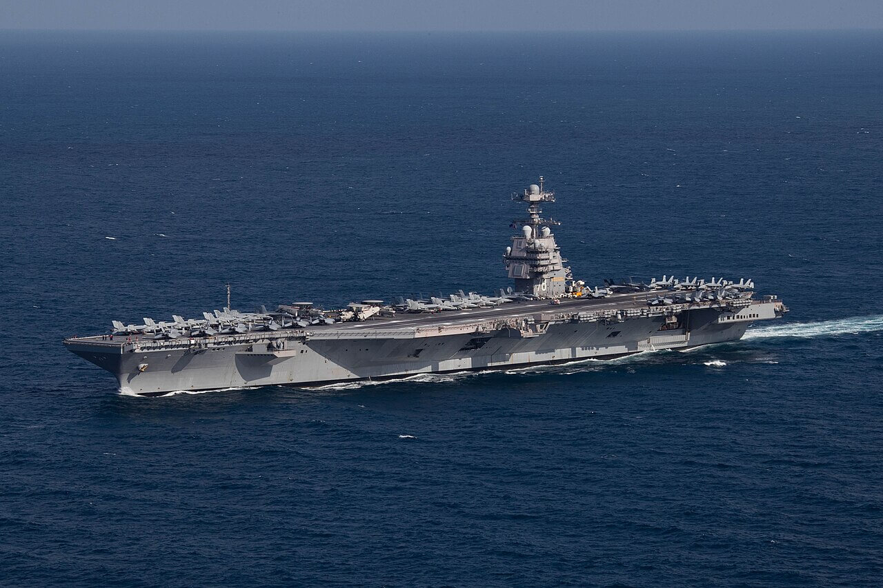 The U.S. Navy aircraft carrier USS Gerald R. Ford (CVN-78), source Wikipedia