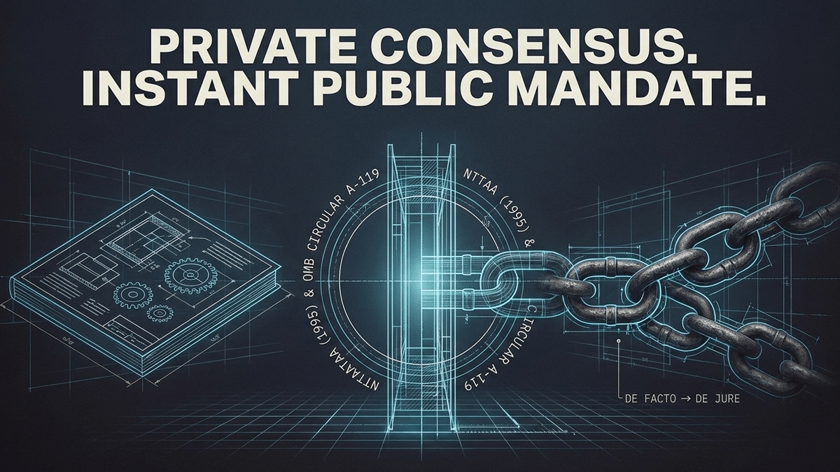 Through mere citation, private industry norms transform instantly into binding public law without legislative debate.