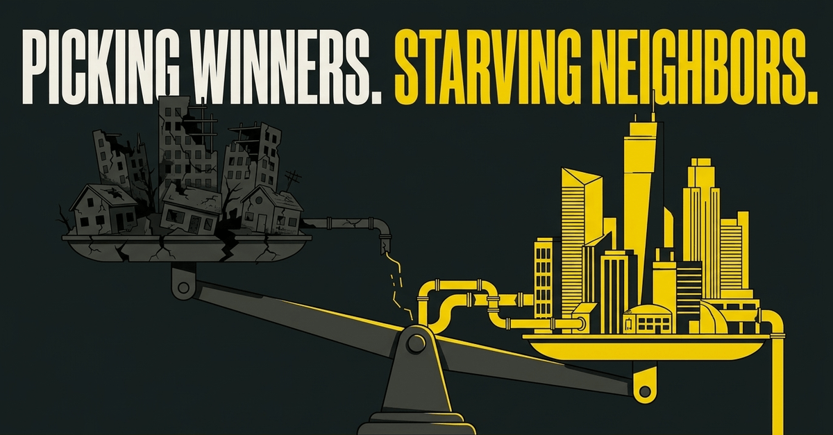 TIF doesn't grow the economy, it relocates it. Hyper-modern pockets rise while neighboring areas decay.