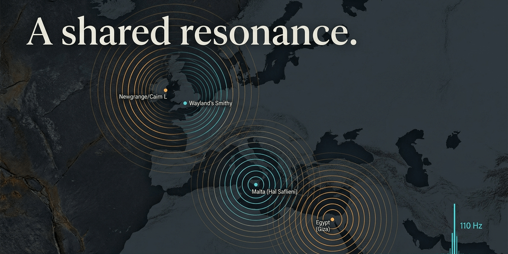 Tombs from Ireland to Egypt share a 110 Hz resonance, matching the male baritone voice.