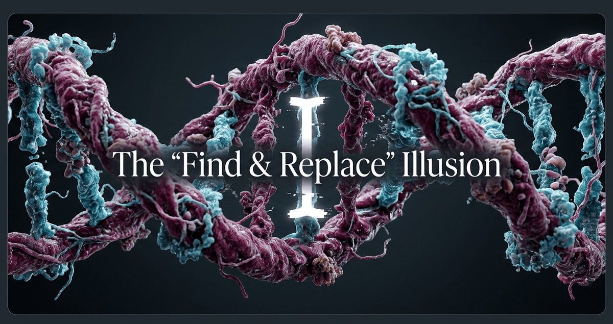 We treat the genome like a static text document waiting for a keystroke. But DNA isn't digital code - it's an ancient, living, and heavily guarded molecule.